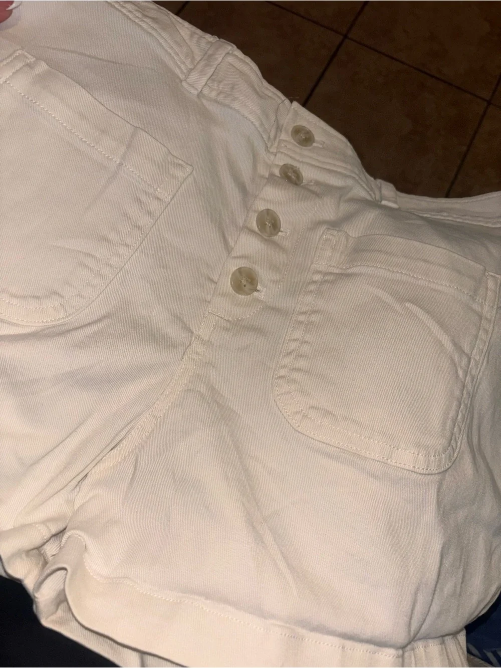 GAP High-Rise White Button-Front Women's Shorts